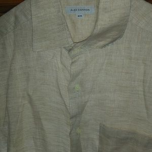 Alex Cannon 100 Percent Linen Shirt Medium